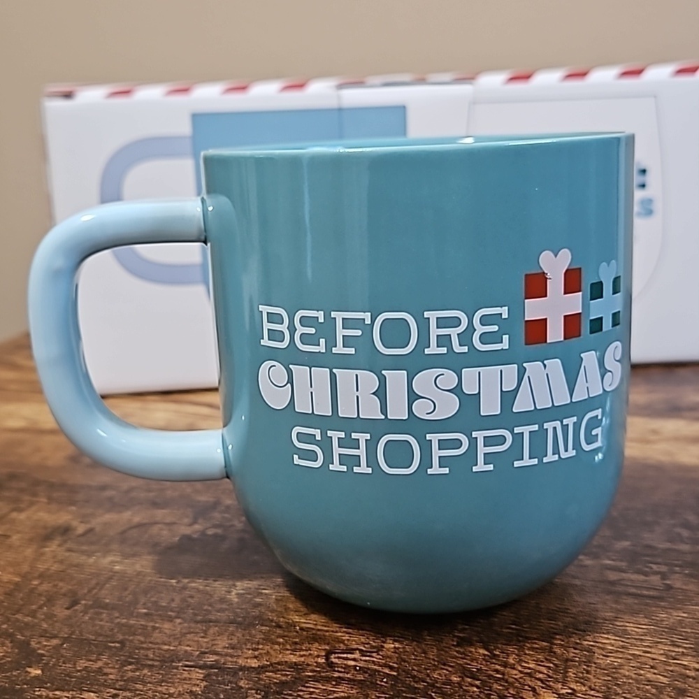 Indigo Christmas First and Last Call Set of Coffee Mug and Stemless Wine Glass - Picture 3 of 11